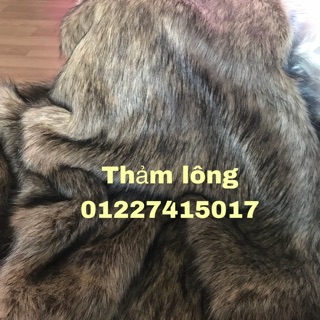 Thảm lông chụp ảnh - nâu sợi đen