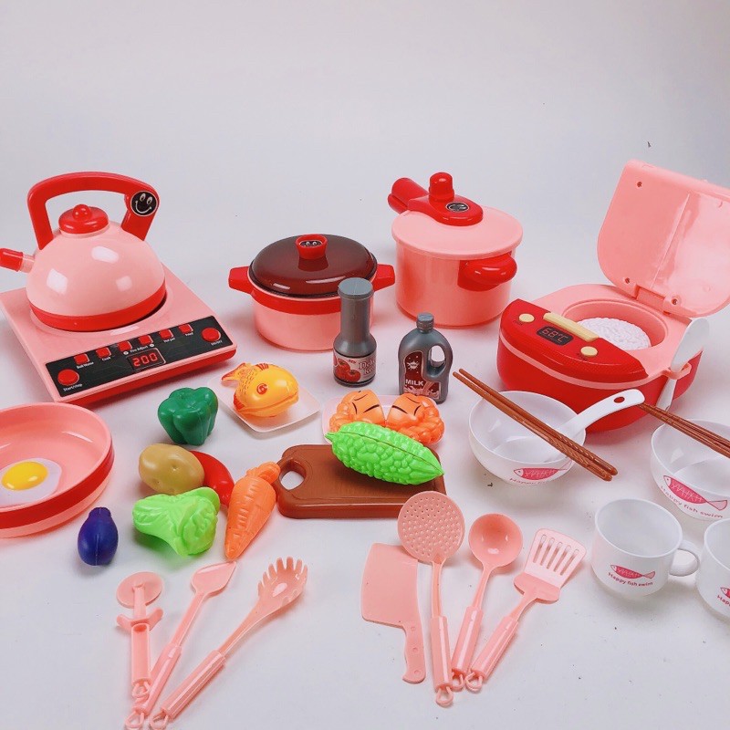 Bộ Đồ Chơi Nấu Ăn 38chi tiết hàng đại-có pin-Kitchen Cooking Set