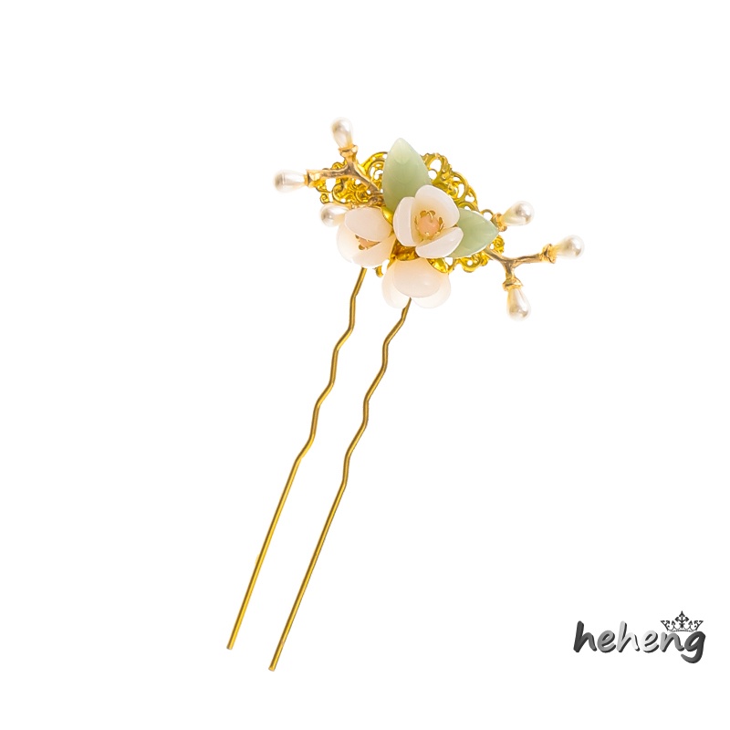 Trâm Cài Tóc Đính Ngọc Trai Giả Phong Cách Cổ Điển Cho Nữ