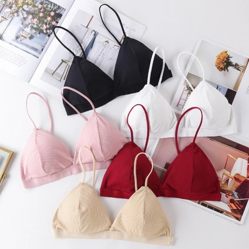 Áo ngực dây bản mỏng không gọng hở lưng thời trang Pháp quyến rũ