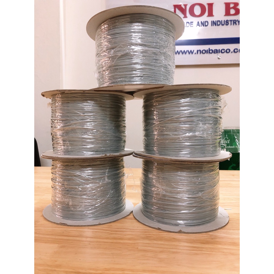 Dây buộc lõi thép vỏ nhựa PE. Đường kính 0.75mm phủ bì 2.0mm