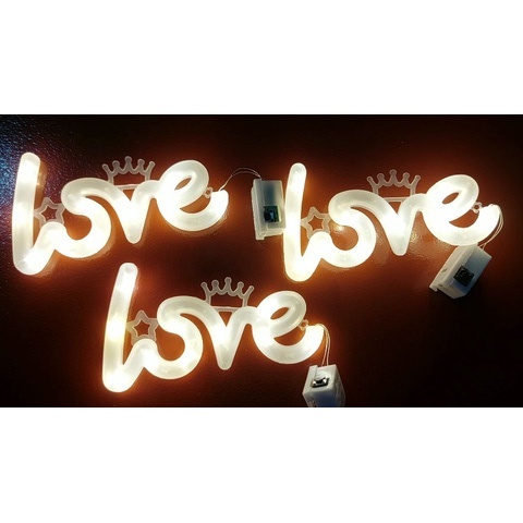 Đèn đom đóm, đèn led fairy chữ Love mini trang trí, decor phòng, làm quà tặng, chụp ảnh