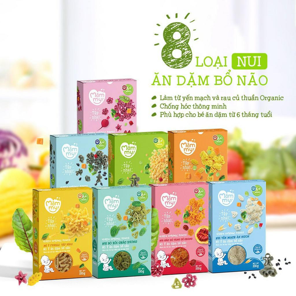 Nui ăn dặm rau củ tách muối MĂMMY hộp 100g