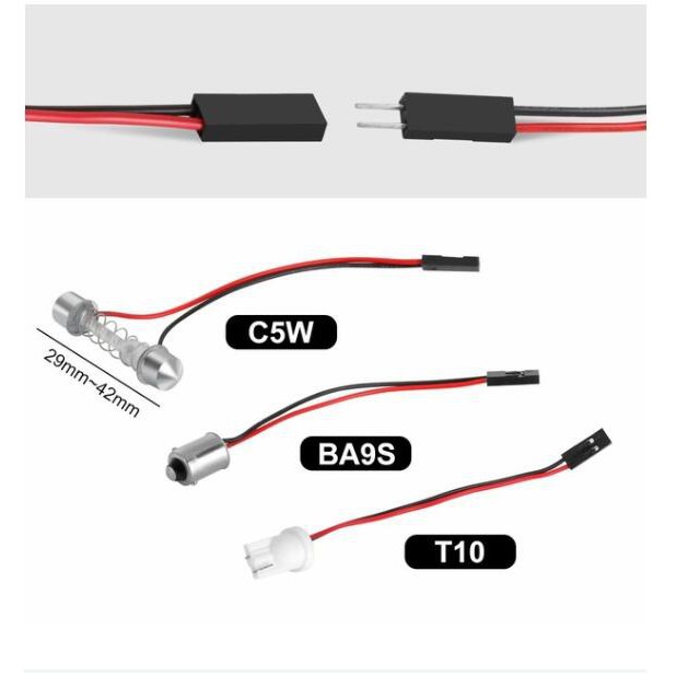 Bộ Đèn Led Kevanly T10 C5W Cob 9 / 12 / 24 / 36 / 48smd Ánh Sáng Trắng Cho Xe Hơi Chất Lượng Cao