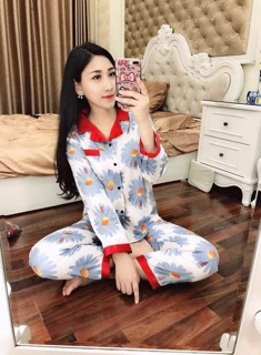 Bộ lụa pizama cao cấp