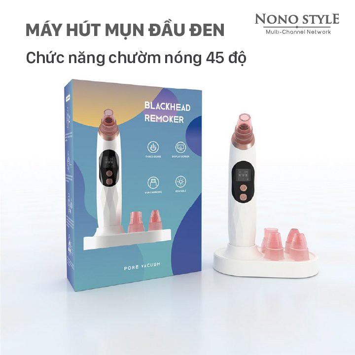 Máy hút mụn đầu đen cầm tay mini KS20012 - Chườm nóng, loại bỏ mun cám, bã nhờn, làm sạch da, lực hút mạnh - BH 6 THÁNG