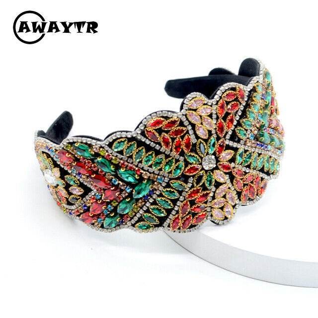 Băng Đô Cài Tóc Hình Vương Miện Đính Đá Sang Trọng Cho Nữ