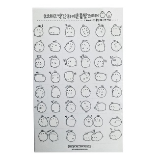 Sticker Dán Trang Trí Molang và Piu Piu ( Trang Trí Sổ Kế Hoạch, Sổ Nhật Ký)