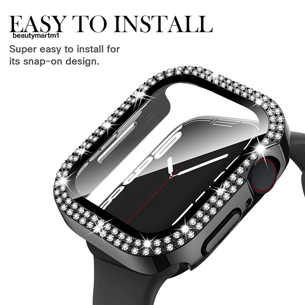 Ốp Bảo Vệ Mặt Đồng Hồ Thông Minh Chống Va Đập Đính Đá Dành Cho Apple Watch 8 Beautymartm1