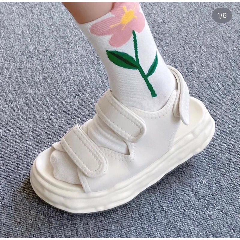 Giày Sandal Nữ Ulzzang bản cao cấp - Giày quai hậu nữ hai quai dán mẫu mới nhất chuẩn hàng quảng châu