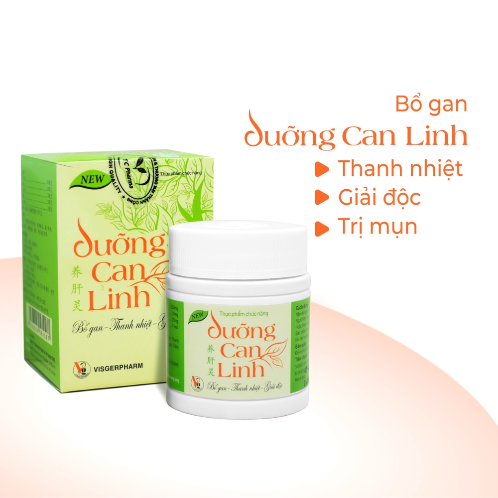 Dưỡng Can Linh. Viên uống tăng cường bảo vệ chức năng gan thanh nhiệt mát gan lọ 40 viên