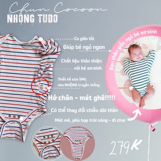 Nhộng chũn cocoon nhộng tudo cộc hở chân thích hợp cho mùa hè