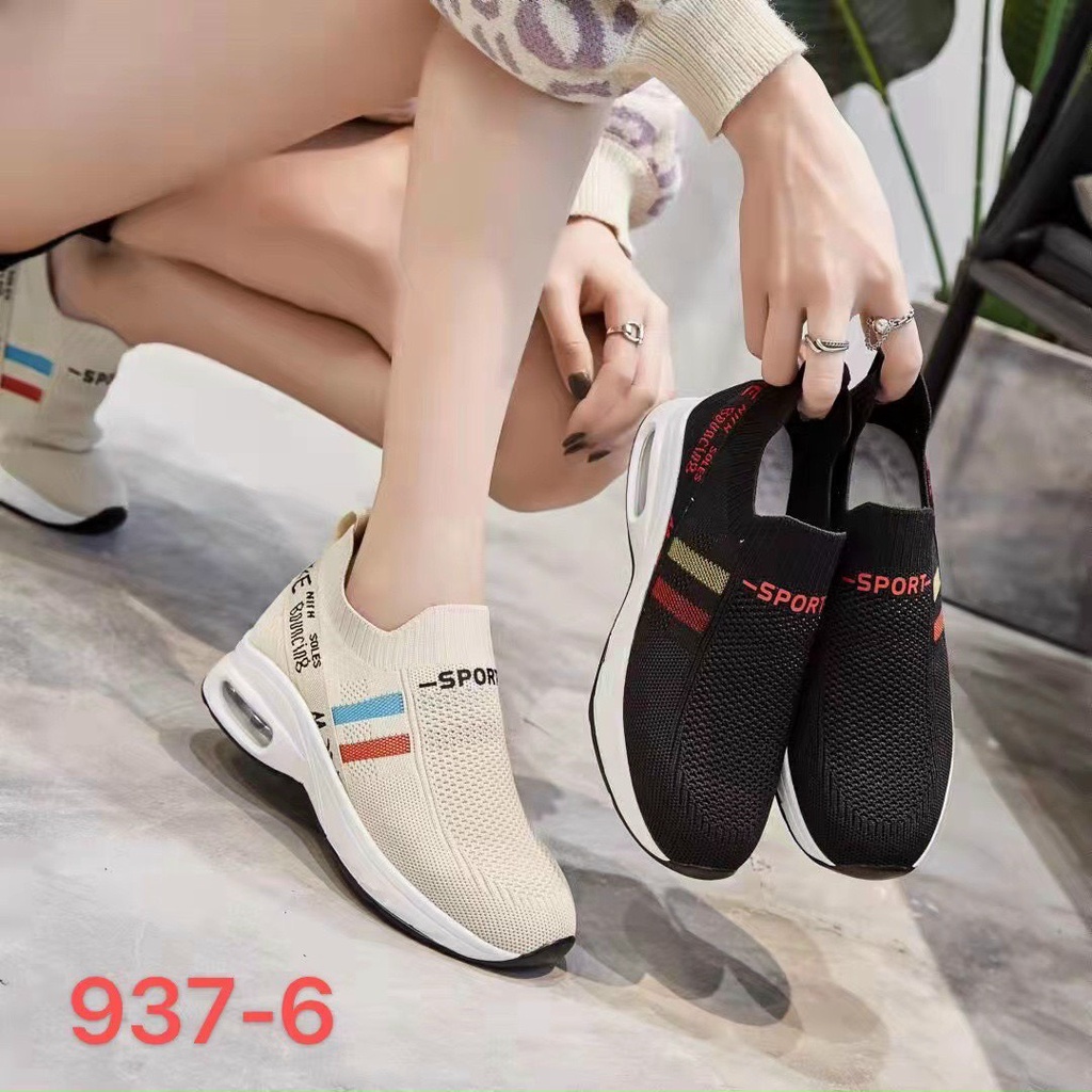 Giày thể thao thời trang nữ QC❤️FREESHIP❤️ Giày slipon cao cấp cổ chun không dây đế hơi siêu nhẹ 937-6