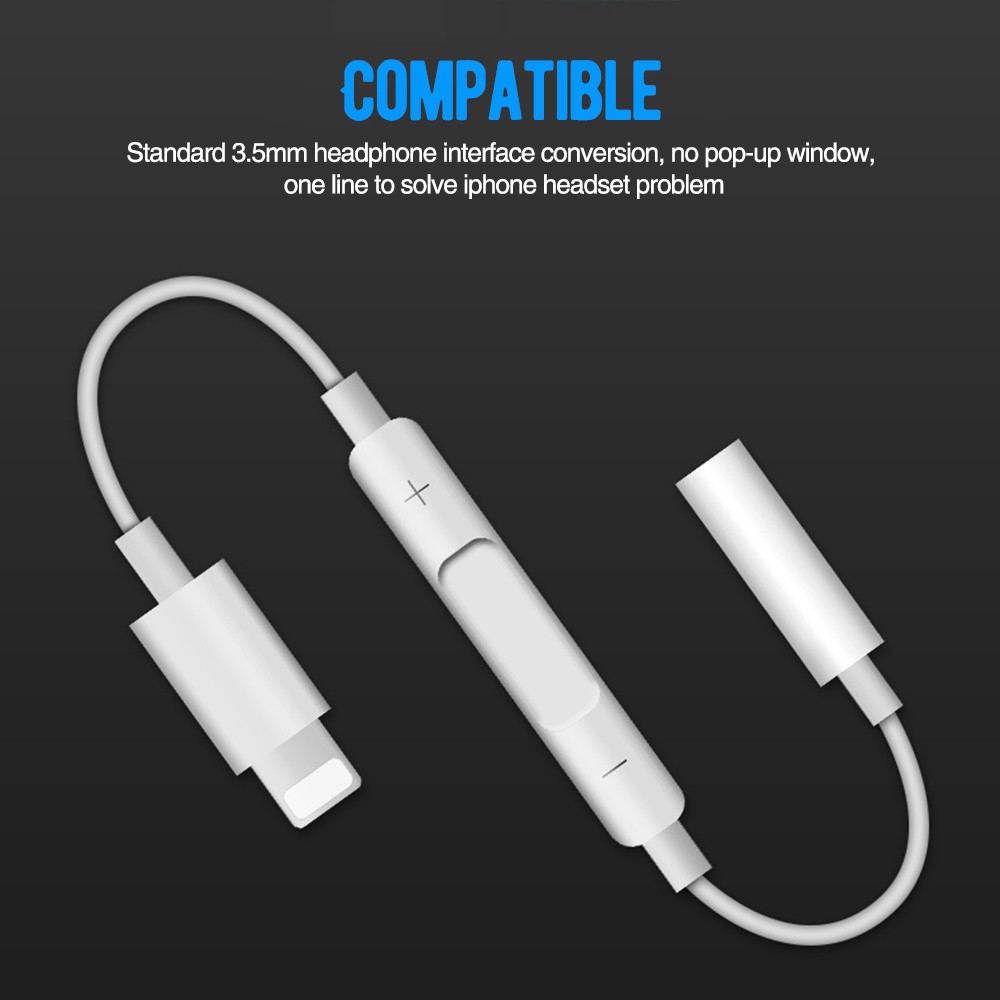 Đầu chuyển đổi kết nối tai nghe và Micro chất lượng cao cho IPX 7 8 Plus