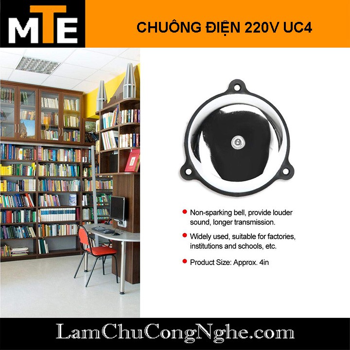 Chuông điện ringer 220V UC4-3 75mm