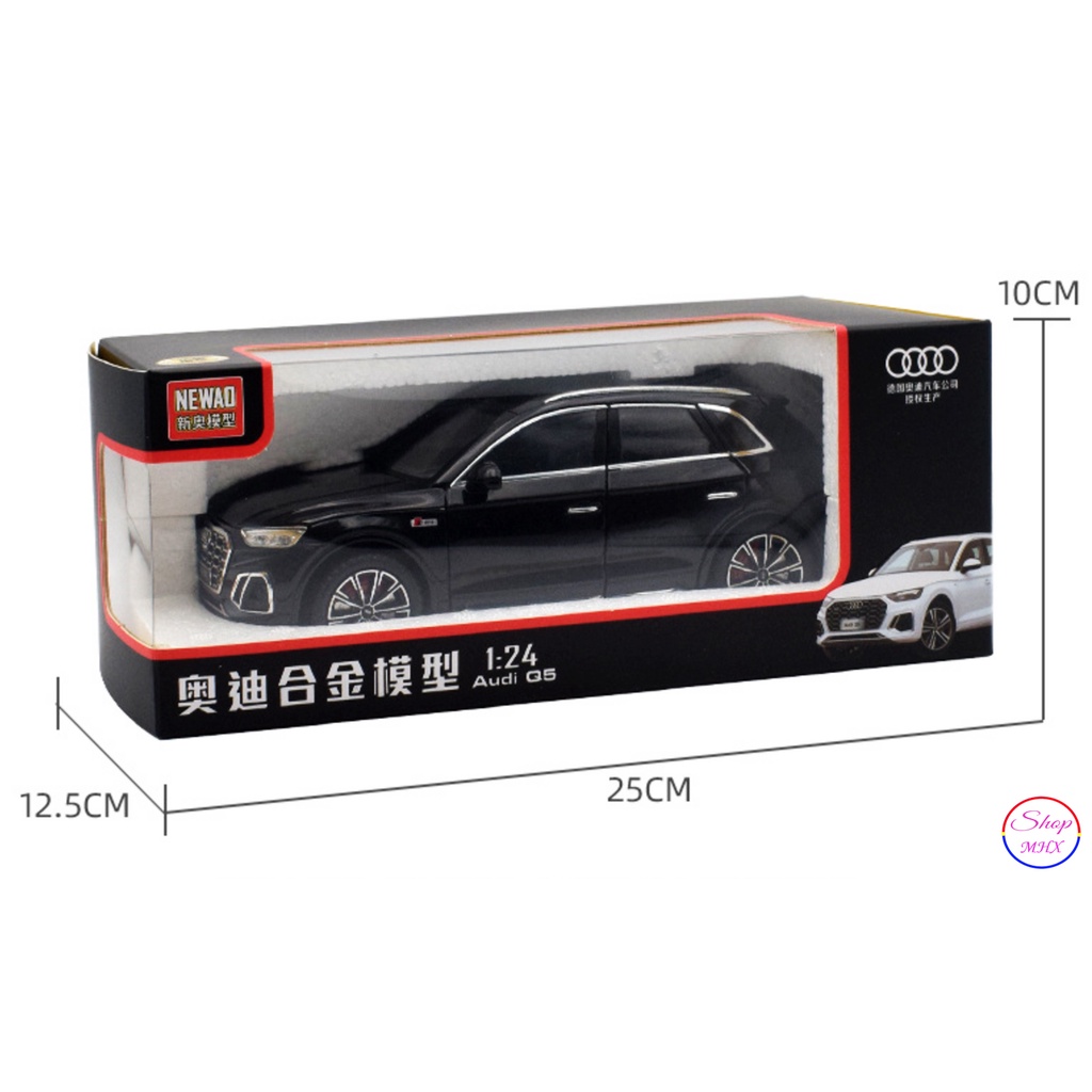 Xe mô hình sắt Audi Q5 TẶNG KÈM BIỂN SỐ tỉ lệ 1:24 hãng Newao 2 màu