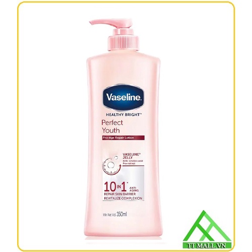 Combo Sữa Dưỡng Thể Vaseline Ban Ngày và Ban Đêm 350ml - Sáng Da Mịn Màng