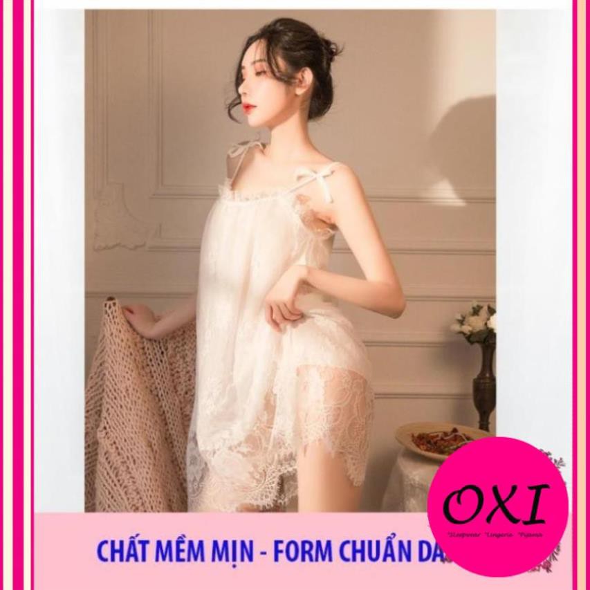 [  Siêu Đẹp- LOẠI I] ♥Ảnh Thật♥4 màu Váy Ngủ Xuyên Thấu B1023 Đầm Công Chúa Voan Ren Cao Cấp Quảng Châu