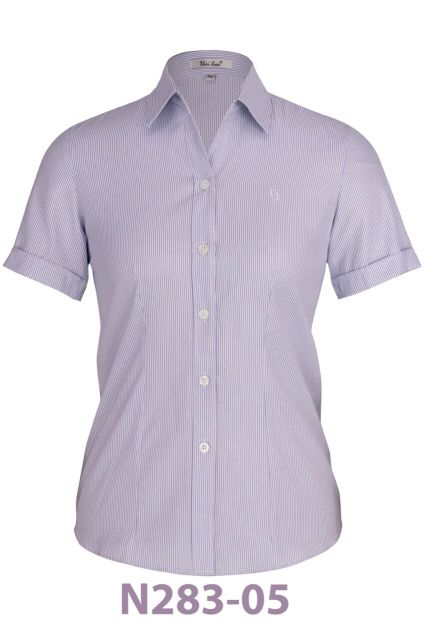 Áo sơ mi Thái Hoà xanh dương nhạt sọc thẳng 283-05