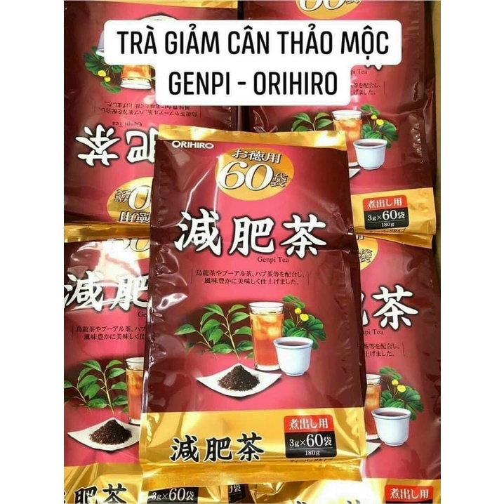 Trà giảm mỡ bụng Genpi Orihiro 60 túi lọc chính hãng Nhật Bản( Date 2026)