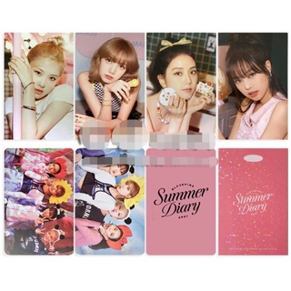 Set card ảnh unoff blackpink lisa, jennie, jisoo, rose - 2021 summer diary