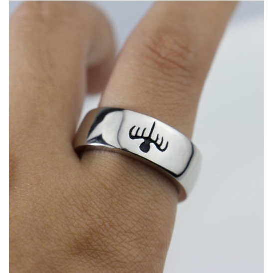 Nhẫn Thép Titan Khắc Chữ james bond 007