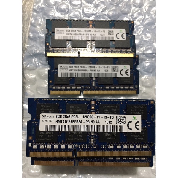 Thanh lý Ram Laptop nhiều thương hiệu 8GB DDR3L-1600 1.35V Hàng tháo máy,bảo hành 03 tháng