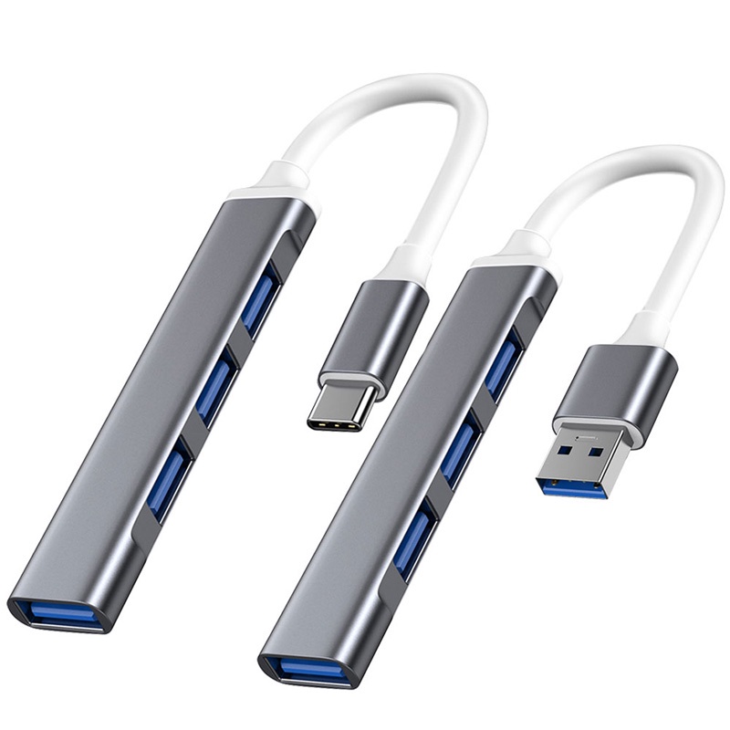 Bộ Chia 4 Cổng USB 3.0 2.0 Tốc Độ Cao Bằng Nhôm Cho Máy Tính