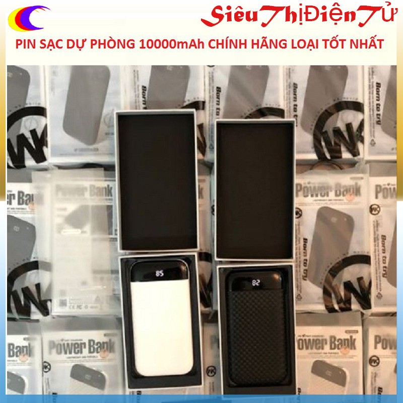 PIN SẠC DỰ PHÒNG THƯƠNG HIỆU WK DESIGN WP-077 dung lượng 10000mAh