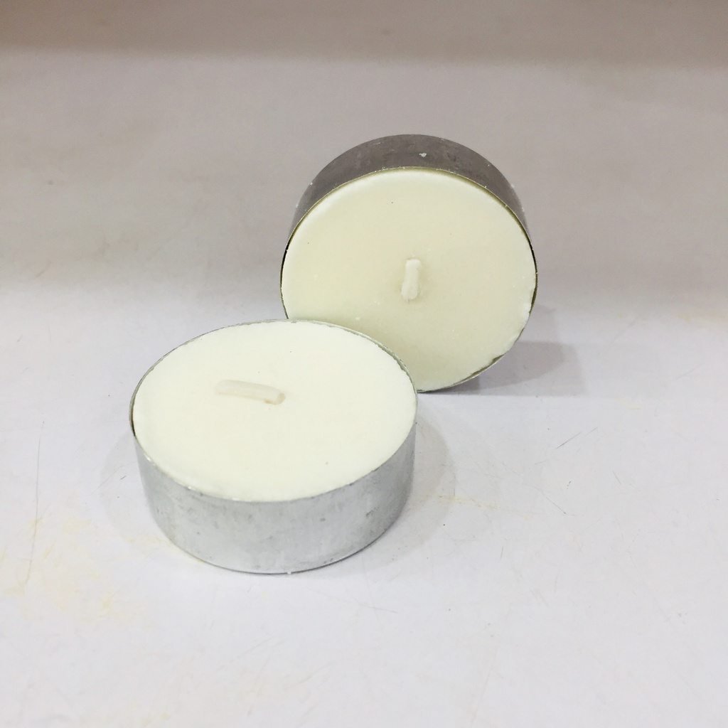 Nến tealight trắng 2 viên, xông đốt đèn tinh dầu, đủ 4 tiếng, không mùi, không khói, không muội đen | Tinh Dầu 100