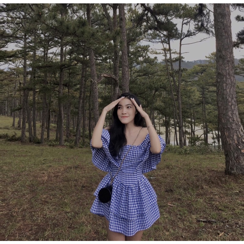 [AITHEE] MI SET trễ vai caro xanh | BigBuy360 - bigbuy360.vn