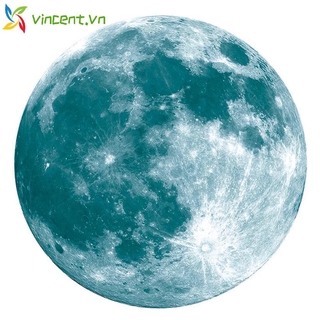 Sticker Dán Tường Hình Mặt Trăng Và Trái Đất 3d Hiệu Vincent1