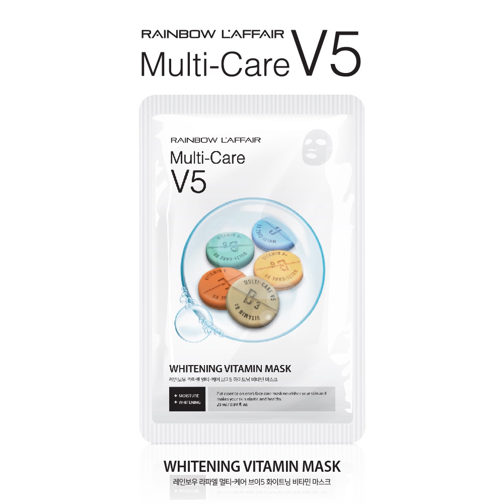 Mặt Nạ Dưỡng Trắng Rainbow L'Affair Multi-Care V5 Whitening Vitamin 25ml