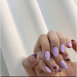 NAIL BOX - Móng úp tiện lợi ( Đảm bảo giống hình, giá rẻ ) - Tím dán bướm