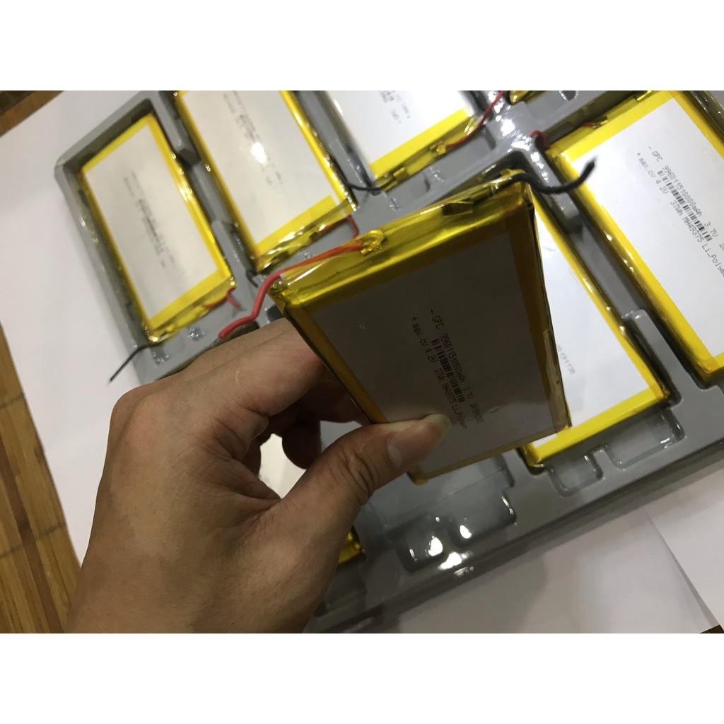 Pin lipo-Pin Lithium-Polymer 3.7V 10000mAh 9960115 mới 100% Chuẩn dung lượng - Có mạch bảo vệ