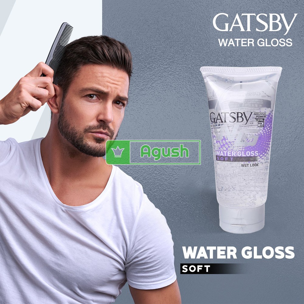 Gel vuốt tóc nam nữ mềm bôi giữ nếp tóc Gatsby Hair Gel Water Gloss Soft lọ 170g unisex vuốt cho bé trẻ em bóng mượt tóc