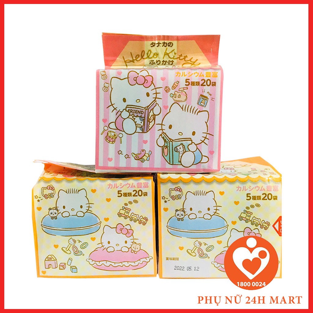 Gia Vị Rắc Cơm Thập Cẩm Hello Kitty( 5g*20 gói) Nhật Bản (Date T7/2022)