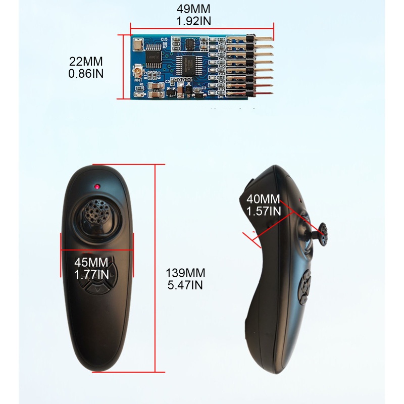 Bảng Mạch Nhận Tín Hiệu Thuyền Câu Cá Điều Khiển Từ Xa 2 4G 8 Kênh