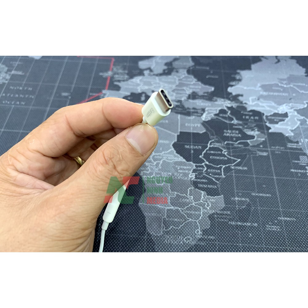Cáp Chuyển Đổi Cổng Type C Sang 1 Cổng 3.5mm Dài 1M Có Mic Earldom AUX41 (Kèm Phím Điều Chỉnh Âm Lượng )