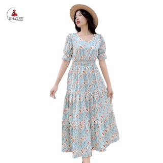 Đầm xòe NHATVY tay ngắn chất mango - D1951