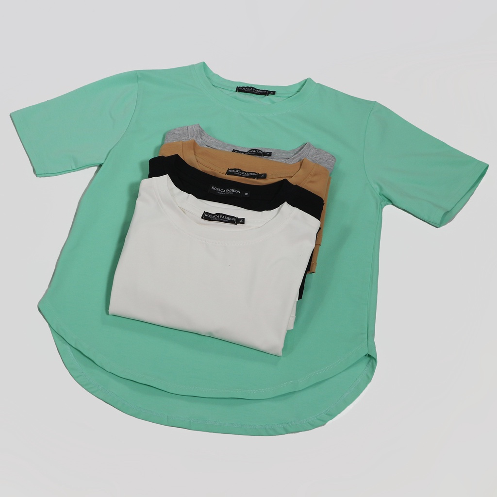 ÁO THUN TRƠN COTTON NỮ VẠT BẦU HOT TREND 2021 THƯƠNG HIỆU ROSACA