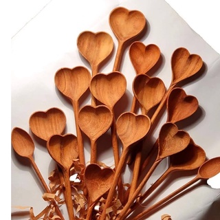 Muỗng gỗ thìa gỗ trái tim điệu đà làm quà tặng cho bạn gái hoặc bé gái