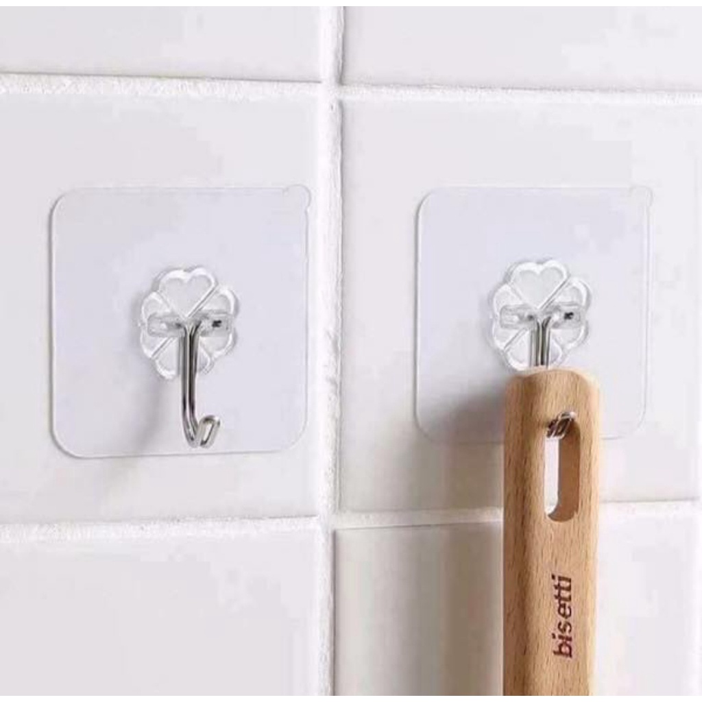 Móc trong suốt siêu dính đa năng dùng trong nhà bếp nhà tắm