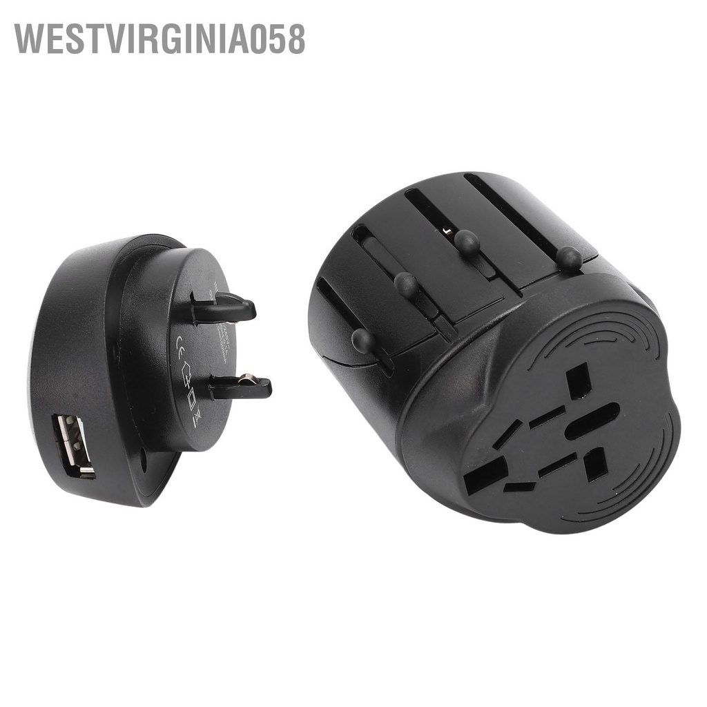 Westvirginia058 Bộ chuyển đổi du lịch đa năng Vỏ chắc chắn Kích thước nhỏ An toàn Hiệu quả Quốc tế Cắm điện 100‑240V