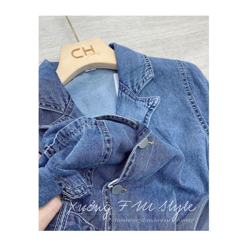 Đồ liền thân FM Style jump jeans nữ cổ vest, chất Denim cao cấp, chuẩn form - trẻ trung - hiện đại 210703060 | BigBuy360 - bigbuy360.vn