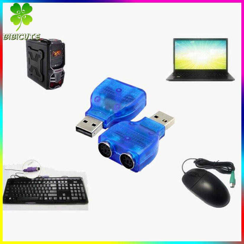 (311) 1pcs Usb Male To Dual Ps2 Female Converter Use For Keyboard Connector