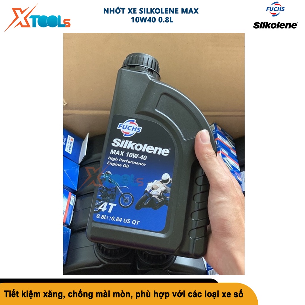 Dầu nhớt Fuchs Silkolene Max 10w40 800ml - Nhập khẩu Indonesia - phù hợp cho các dòng xe số - CHÍNH HÃNG