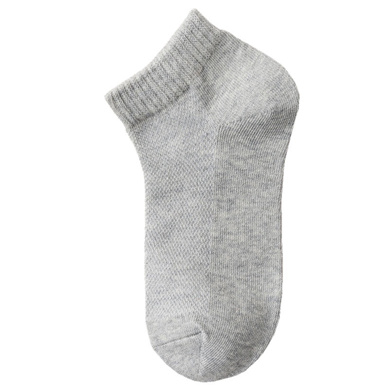 Set 4 Đôi Tất Cotton Mỏng Phối Lưới Màu Trắng Đen Thời Trang Xuân Hè Cho Bé Trai