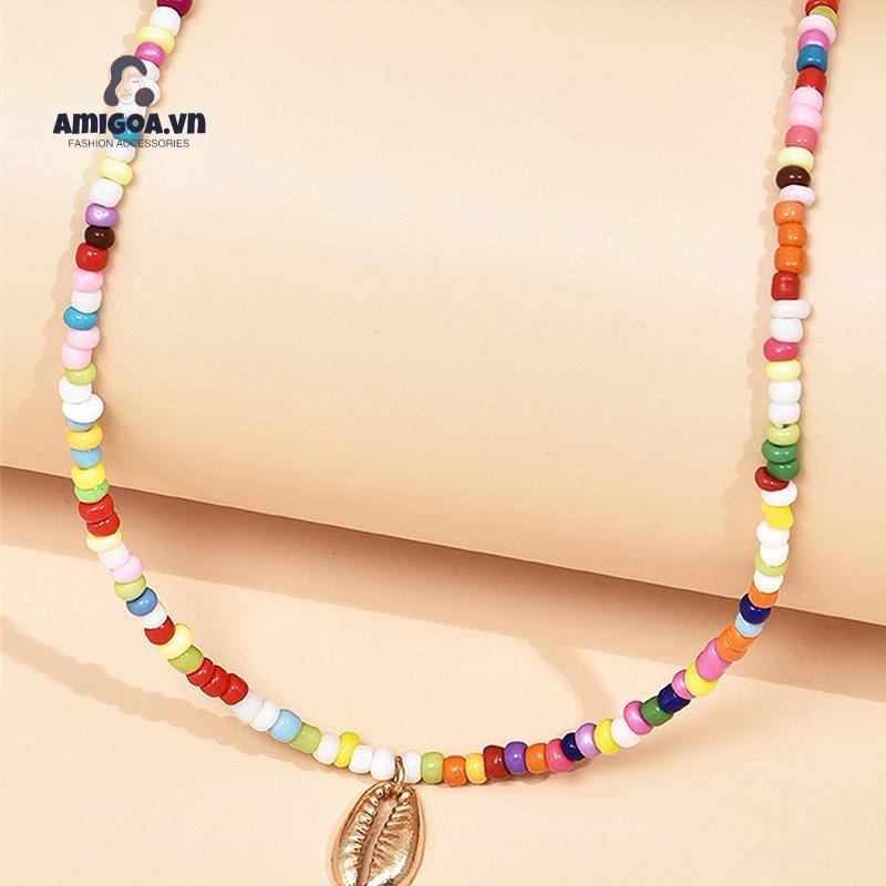 ✨✨Set 2 Vòng Cổ Choker Hạt Nhiều Màu Sắc Phong Cách Bohemian Thời Trang Mùa Hè Dành Cho Nữ