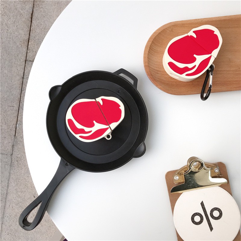 Bao Case Cho Airpods 1/ Airpods 2 Hình Miếng Thịt Bò.